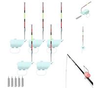 High Sensitivity Night Fishing Float Bite Alert for Rods,Portable Smart Luminous Hook Alarm with LED Lights & Sound,Fishing Float Buzzer Alarm,All-Weather Anglers Bite Indicator Equipment (5PCS)