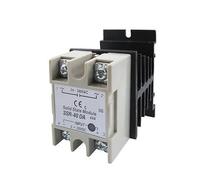 High Single Phase Solid state relay SSR-40DA 40A DC-AC 3-32V 24-380V with heat sink