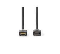 - High speed - câble d'extension HDMI avec Ethernet - HDMI mâle pour HDMI femelle - 2 m - blindé - anthracite - rond, support pour 4K60Hz, débit de