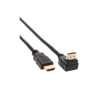 High Speed - Câble HDMI avec Ethernet - HDMI mâle pour HDMI mâle - 0.5 m - paire torsadée blindée (STP) - noir - support 4K, connecteur à 90 °