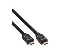 High Speed - Câble HDMI avec Ethernet - HDMI mâle pour HDMI mâle - 15 m - triple paire torsadée blindée - noir - moulé, support 4K, actif