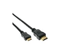InLine High Speed - Câble HDMI - HDMI mâle pour HDMI mini mâle - 30 cm - noir - support 1080p
