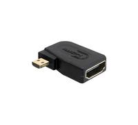 High Speed HDMI with Ethernet - Adaptateur HDMI - 19 pin micro HDMI Type D mâle pour HDMI femelle - connecteur à 90°