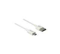 High Speed HDMI with Ethernet - Câble HDMI avec Ethernet - HDMI mâle pour HDMI micro mâle - 50 cm - triple blindage - blanc - support 4K