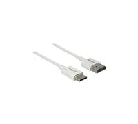 High Speed HDMI with Ethernet - Câble HDMI avec Ethernet - HDMI mâle pour HDMI mini mâle - 50 cm - triple blindage - blanc - support 4K