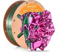 High Speed Silk Filament Dual Color 1.75 mm +/- 0.03 mm,3D Printing PLA Pro Filament Fit Most FDM Printer,1 kg/Spool,Red & Green