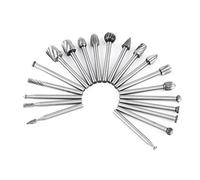 High Speed Steel Burr Set 20pcs | 1/8 Inch Shank Turning Files for Woodworking/Carving/Material Processing | Skilled Wood Carving Tools for Wood, Plastic & Soft Materials