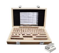 High Speed Steel Metric Gauge Block Set, 103 pcs HSS Gauge Blocks, Accuracy Grade 0.001-0.1mm, Precision Measuring Instrument for Calibration & Inspection, White Steel Block Gauge Standard(Grade1)