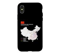 High-Speed Train Railway - Souvenir Route Map China Coque pour iPhone X/XS