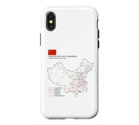 High-Speed Train Railway - Souvenir Route Map China Coque pour iPhone X/XS