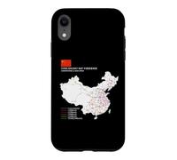 High-Speed Train Railway - Souvenir Route Map China Coque pour iPhone XR