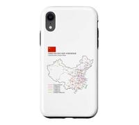 High-Speed Train Railway - Souvenir Route Map China Coque pour iPhone XR