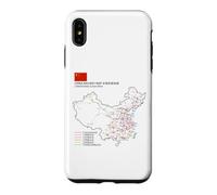 High-Speed Train Railway - Souvenir Route Map China Coque pour iPhone XS Max
