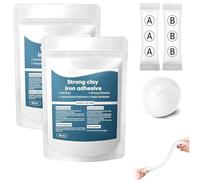 High-Strength Multi-Purpose Repair Clay,High-Strength Multi-Purpose Repair Putty,Strong Clay Iron Adhesive,Fast Repair Pool Putty, White Filler Putty for Metal, Ceramics,Plastic,Wood,Concrete (2Pcs)