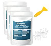 High-Strength Multi-Purpose Repair Clay,Strong Clay Iron Adhesive,Steel Reinforced Epoxy Putty, All Purpose Pool Clays for Bonding Plastic,Metal,Ceramic,Wood,Tile,Glass (3 Pcs)