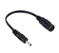 High-Tech Place 5,5 x 2,1 mm DC Femelle à 3,5 x 1,35 mm DC câble d Alimentation mâle pour Adaptateur pour Ordinateur Portable, Longueur: 15 cm (Noir)