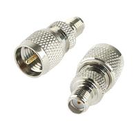 High-Tech Place Adaptateur mâle coaxial SMA Femelle vers Mini UHF (Argent)