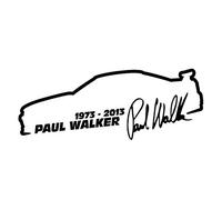 High-Tech Place Autocollants de Voiture de Vinyle de Style de Voiture de Style de Voiture de Paul Walker, Taille: 13x5cm (Noir)