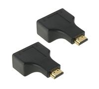 High-Tech Place Câble d Extension réseau 30 m HDMI vers Port Double RJ45 par Cat HD 5e / 6