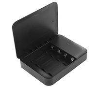 High-Tech Place Chargeur Portable avec Batterie de Poche USB 2.0, 4 Piles AA, avec Lampe de Poche (Noir)