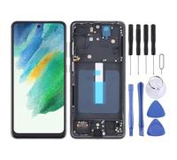 High-Tech Place pour Galaxy S21 FE 5G SM-G990B Matériau TFT Écran LCD Numériseur Assemblage Complet avec Cadre, ne prenant Pas en Charge l'identification par Empreinte Digitale (Noir)