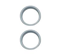 High-Tech Place pour iPhone 15/15 Plus 2 pièces/Ensemble lentille en Verre de caméra arrière Anneau de Protection extérieur en métal (Bleu)