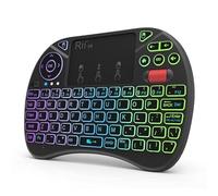 High-Tech Place Rii I8X RT716 2.4 GHz Mini sans Fil QWERTY 71 Clavier Clavier 2.5 Pouce Touchpad Combo avec Rétroéclairage (Noir)
