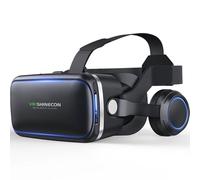 High-Tech Place VR SHINECON G04E Lunettes vidéo 3D de réalité virtuelle adaptées aux Smartphones 3,5 Pouces - 6,0 Pouces avec Casque HiFi (Noir)