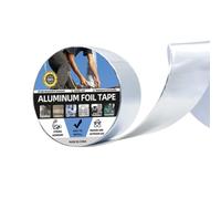 High Temp Aluminium Foil Tape | Strong Adhesive Heat Resistant Sealing Tape | Insulation Leak Proof Repair - Ape for Dryer Vent HVAC Pipes Kitchen Home Garage Outdoor Application
