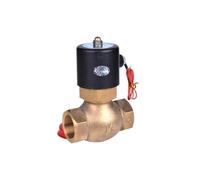 High Temperature 180C 2 Way Water Steam Solenoid Valve Hot Water 1-1/4 Inch 1-1/2" US-35/40 PTFE Normal Close Brass Valve(1-1/4",AC220V)