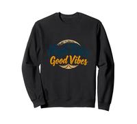 High Tides Good Vibes Beach Surf Summer Sweatshirt, Unisexe pour Adultes, Noir, XL
