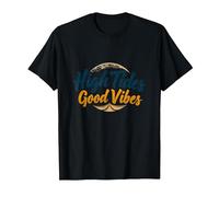 High Tides Good Vibes Beach Surf Summer T-Shirt, Homme, Noir, 6XL