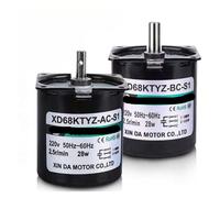 High Torque 100KG 28W AC 220V Permanent Magnet Synchronous electronic starter 220V 68KTYZ CW/CCW Metal Geared Slow Speed electronic starter 2.5 To 110RPM CZAOINCU(60RPM)