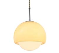 High Transmission French Glass Pendant Lamp, E14 Source Chandelier, Retro Style Creative Hanging Light, Decorative Lighting for Study, Dining Room, Sitting Room(B)