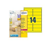 High Visibility Labels - Adhésif permanent - jaune fluo - 99.1 x 38.1 mm 350 étiquette(s) (25 feuille(s) x 14 étiquettes