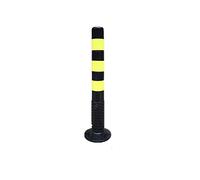 High Visibility Parking Bollards - Durable PU Plastic Barrier Post for Driveways and Residential Areas(Black,45cm)