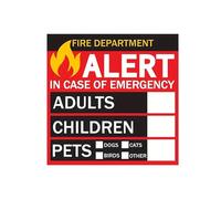 High Visibility Pet Sticker, Rescue Window Cling, 3x3 Inches Decal with Rainproof, Self Adhesive Safety Label, Alert Sign with Bold Design, Home Marker for Fire Response