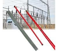 High-Voltage Measuring Rods, 600cm 800cm 1000cm Adjustable Height & with Carrying Bag, for Live Power Lines(Red,600cm(19.7ft))