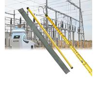 High-Voltage Measuring Rods, 600cm 800cm 1000cm Adjustable Height & with Carrying Bag, for Live Power Lines(Yellow,1200cm(39.4ft))