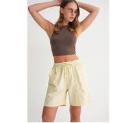 High Waist Cotton Drawstring Mini Shorts S