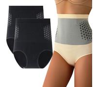 High Waist Sculpting Shorts for Women Thermogenic Compression Shapewear Tummy Control Body Shaper Workout Yoga Underwear (Black 2,M (85-105 lbs))
