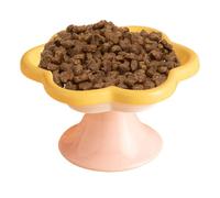 High Whisker Friendly - Céramique en forme de fleurs surélevées et bol d'eau pour animaux de compagnie | d'aliments ou d'eau élevés, de hausses pour chiens