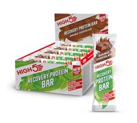 HIGH5 Barres protéinées Recovery - Barres glucides et riches en protéines après l'entraînement avec rapport macro 1:1 - Barres protéinées au chocolat pour la récupération et la réparation musculaires