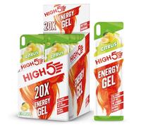 HIGH5 Sachets de Gel Énergétique à Libération Rapide avec du Jus de Fruit Naturel (20 x 40g) (Agrume)