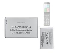 HIGHAKKU Batterie de rechange Amico Flip 4G compatible avec Brondi Amico Flip 4G Mobile Phones Smartphone Seniors Phone
