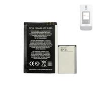 HIGHAKKU Batterie de rechange BP-4L compatible avec No-kia 6650f, 6760s, E52, E55, E61i, E71, E72, E90, N810 Internet Tablet, N97