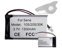 HIGHAKKU Batterie de rechange compatible avec Sena 20S Evo, 30K, 20S, 10S, SF1-01 pour casque de moto Bluetooth
