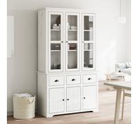Highboard BODO blanc 115,5x43x200,5 cm pin massif