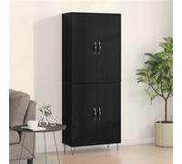 Highboard Chêne Noir 69,5x34x180 cm Bois d Ingénierie