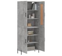 Highboard,Commode Elégant,Buffet haut meuble de rangement Gris béton 69,5x34x180cm Bois d'ingénierie SQZR257641 Home - Living